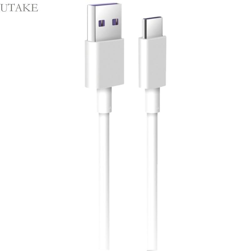 Utake 1m 3 2ft Male USB to Male Type C Power Cable 5A Fast Charging Cord Data Wire