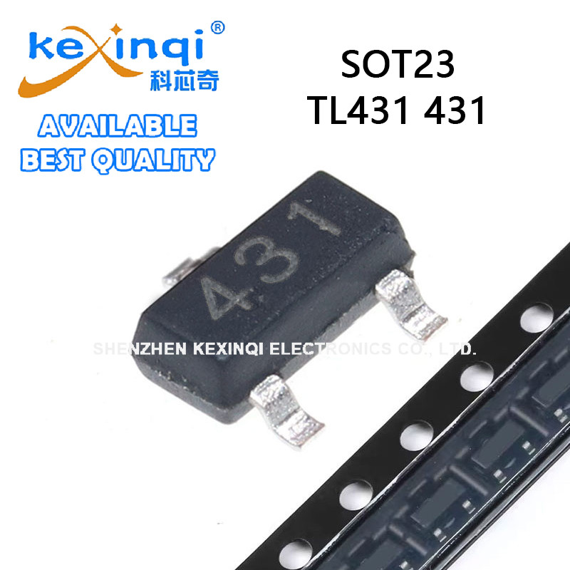 (10-50 ชิ้น) TL431 431 SOT23 SMD เครื่องปรับแรงดันไฟฟ้า IC ชิปเซ็ต