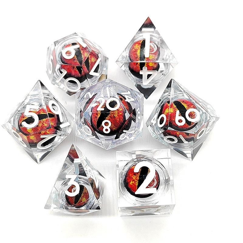 ชุดลูกเต๋า DND สําหรับ Dungeons & Dragon Eye, COC, TRPG, D4-D20, Polyhedron, ลูกเต๋าเรซิน ราคา ถูกที่สุด ดีลบีเคเค แกลเลอรีภาพที่ 2