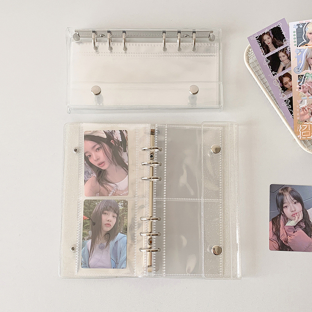 Photo Card Binder A6 Transparent Glitter รุ่นแคบ Star-Chasing อัลบั้มสามนิ้ว - รูปที่ 6