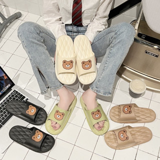 รองเท้าเเตะพื้นนิ่มน้องหมี  แฟชั่นรองเท้าผู้หญิง เสริมส้น ฮิ…