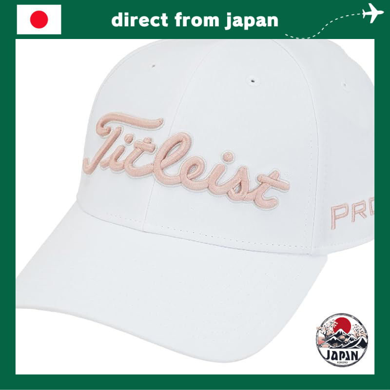 Titleist TH25ATPA Men’s Tour Performance Cap – Stretch Fit, UPF 50+ Sun Protection White/Soft pink