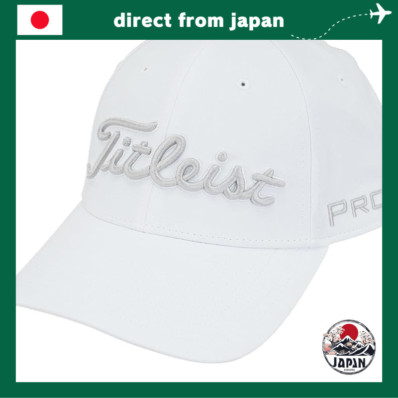 Titleist TH25ATPA Men’s Tour Performance Cap – Stretch Fit, UPF 50+ Sun Protection White/Gray
