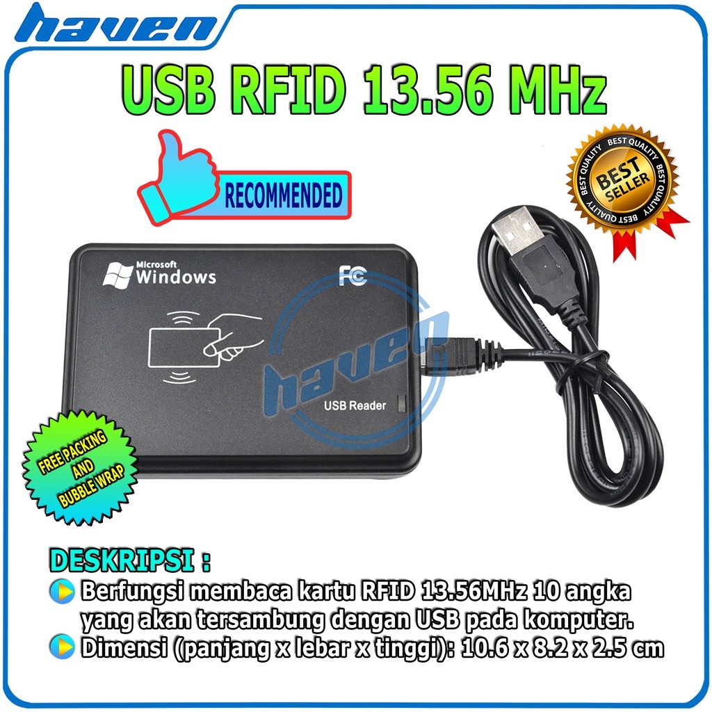 USB RFID ID READER Sensor Smart (MIFARE) คอนแทคเลนส์ 13.56 MHz