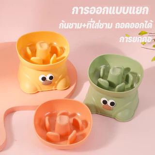 มีบางส่วน ชามอาหารสัตว์เลี้ยงช ามชะลอกิน ป้องกันการสำลัก ปกป้องคอ ความจุขนาดใหญ่ ทําความสะอาดง่าย