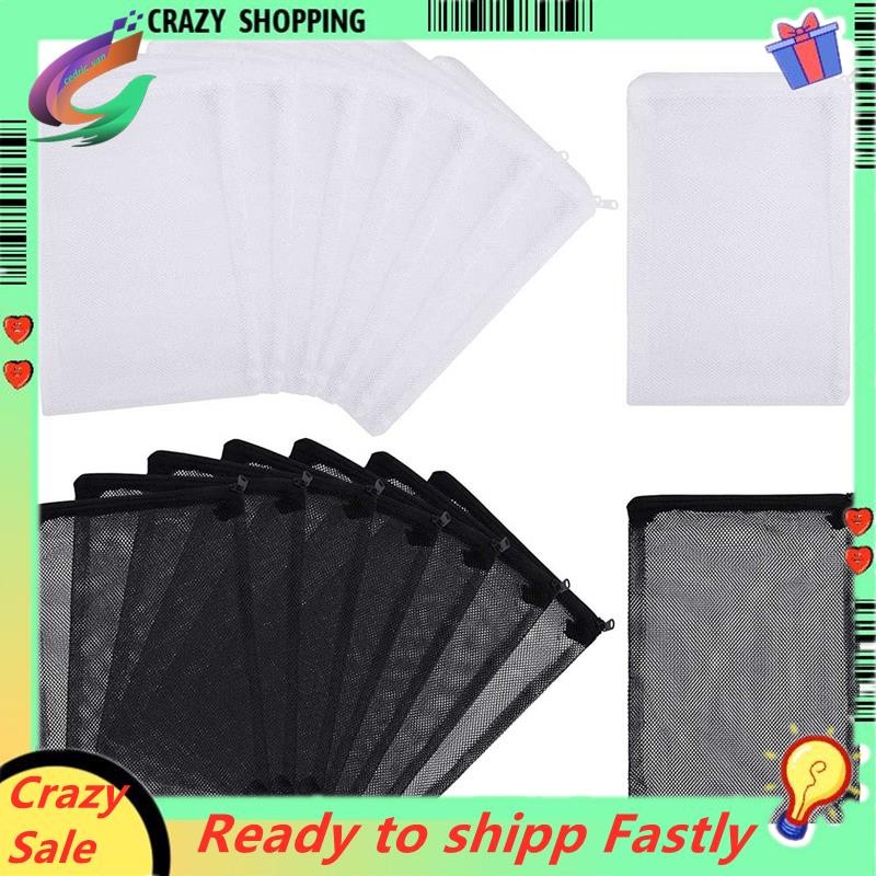 16 ชิ้น Aquarium Mesh Media Filter Bags, Nylon Media Filter Mesh Bags with Zipper (สําหรับ Particula