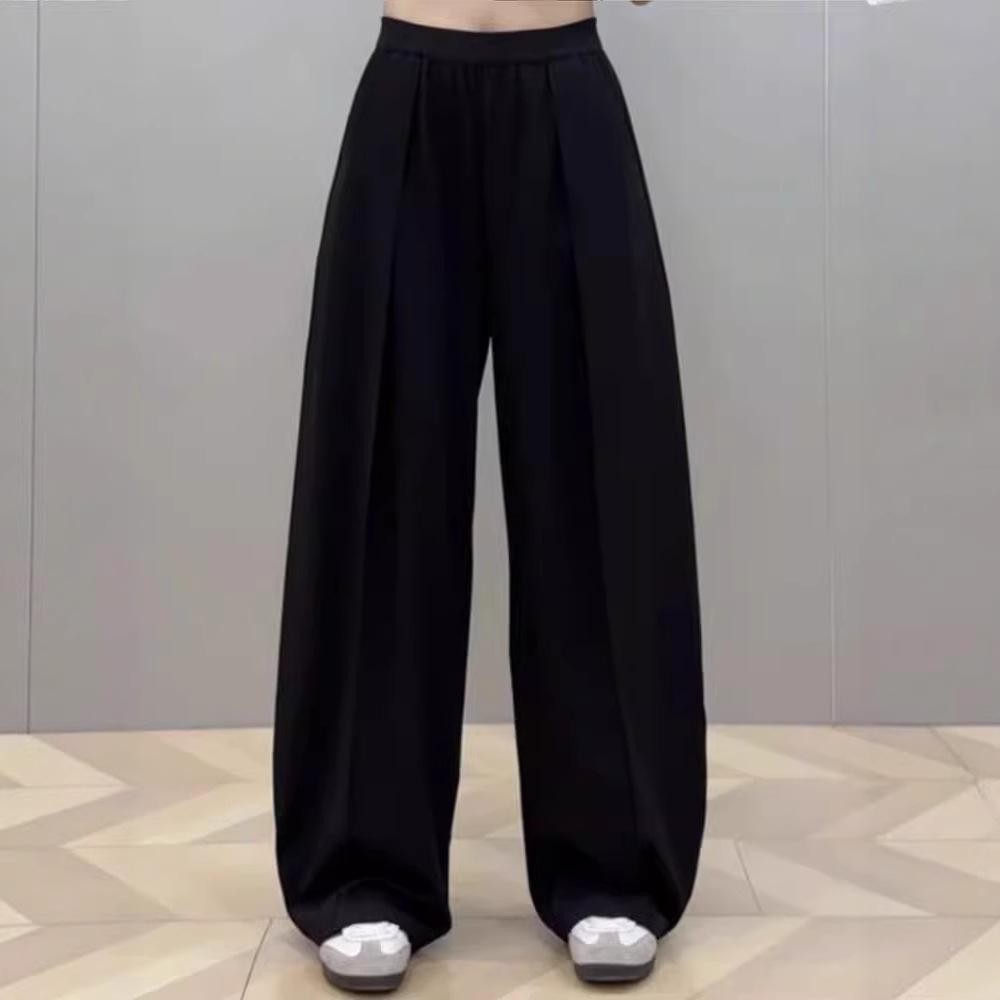 MNO.9 Pants 058 กางเกงขายาว ขาบาน เอวยืด กางเกงขายาวชายและหญิง เนื้อผ้าบางเบาใส่สบาย แต่งกระเป๋าหลัง แฟชั่น