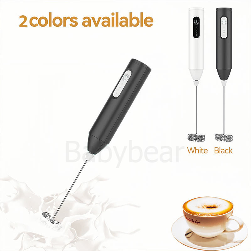 ส่งจากกรุงเทพ  เครื่องตีไข่ไฟฟ้า 3 ความเร็วเครื่องตีฟองนมแบบพกพา USB Mixer Hand Held Coffee Whisk Foamer