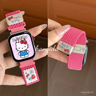น่ารักการ์ตูน kt cat สายไนลอนสําหรับ Huawei Watch fit 5/5 pro Fit 4/4 pro 22mm Smartwatch สายรัดข้อมือแม่เหล็กสําหรับ Huawei Watch Fit 3 สร้อยข้อมือนาฬิกา