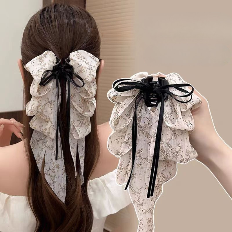 คลิปหนีบริบบิ้นกิ๊บติดผม แฟชั่นสไตล์เกาหลี สำหรับผู้หญิง ความรู้สึกระดับไฮเอนด์ คลิปหนีบฉลามใหม่ หมว