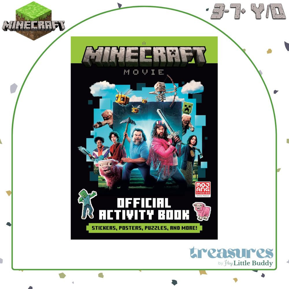 Minecraft Movie Official Activity Book Mine Craft Children Book Steve Building Crafting Creepers