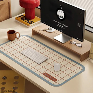 สไตล์ครีมที่เรียบง่ายแผ่นรองเมาส์หนังขนาดใหญ่สํานักงานหอพักค…