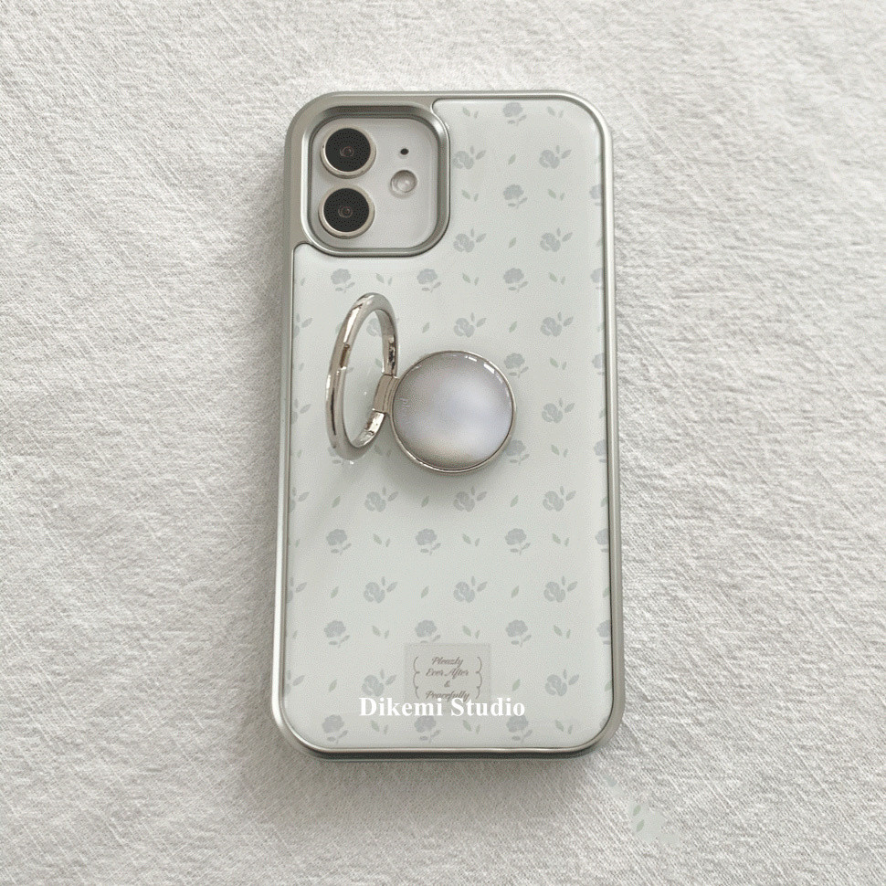 เกาหลี Ins Bloggers Same Fresh ลายดอกไม้ Soft Edge Case สําหรับ Iphone16promax/15pro/16/12/13/14pro เคสโทรศัพท์