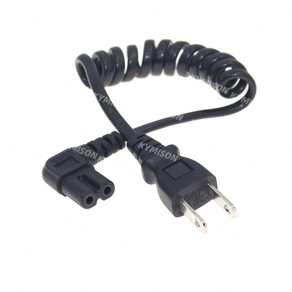 US Nema 1-15P Universa 2PIN ปลั๊ก IEC320 C7 หญิง AC สั้นแบบพกพา PU ฤดูใบไม้ผลิ Strech Retractable สา