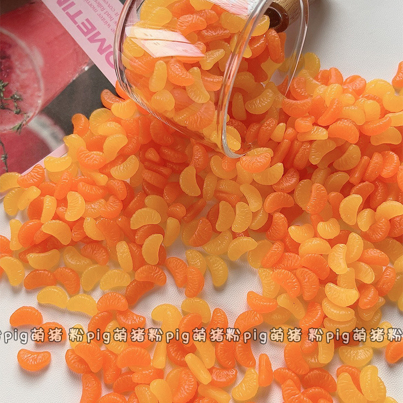ของเล่นจำลองขนาดเล็ก PVC สีส้มครีม อุปกรณ์เล่นอาหาร DIY ทำมือ วัสดุตกแต่งดินเหนียวเรซิน ราคา ถูกที่สุด ดีลบีเคเค แกลเลอรีภาพที่ 5