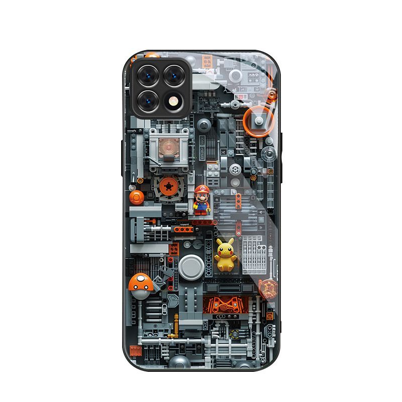 สําหรับ Samsung Galaxy A22 5GNot fit 4G , Building blocks, บุคลิกภาพอินเทรนด์, เคสป้องกันโทรศัพท์ป้อ