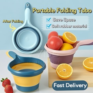 YYDS Portable Foldable Silicone Water Dipper Tabo Ladle Durable Water Scoop Kitchen Bathroom