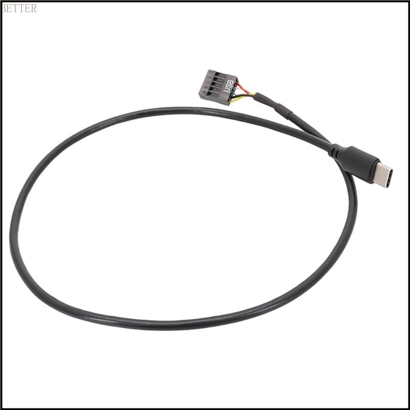 BETT USB 9 Pin Male to เมนบอร์ด USB C Male Adapter Extension Cable Type C Cable
