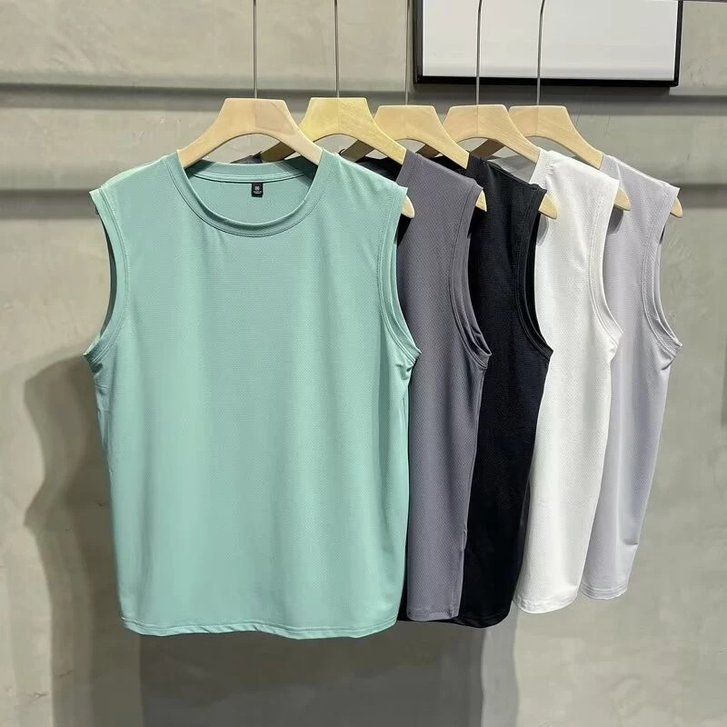 EERSHENSHI เยาวชนตาข่ายเสื้อกั๊กผู้ชายฤดูร้อนใหม่ Quick-Drying Breathable Ice Feeling กีฬาเสื้อยืดแขนกุดเสื้อกั๊กออกกําลังกาย