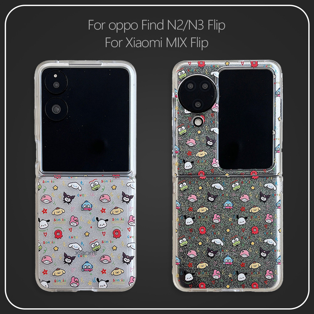 เคส Sanrio สําหรับ Oppo Find N3/N2 Flip PC Hard Case กันกระแทก Xiaomi MIX Flip Phone ฝาหลัง