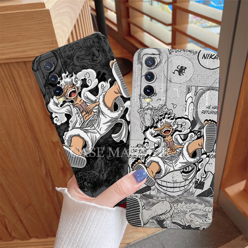 [04] เคสสําหรับ Vivo Y20 Y20s Y20g Y12s Motif 0ne P1ece G3ar 5 ยืดหยุ่น Sillicone Pro กล้อง