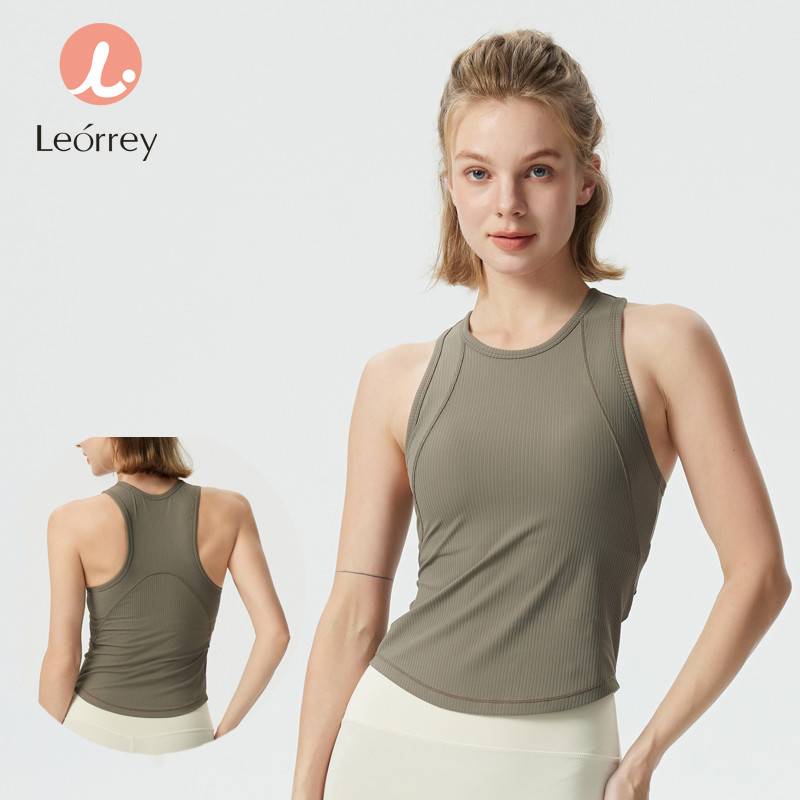 Leorrey-เสื้อชั้นในกีฬา ทรงเข้ารูป ไร้โครง ไร้ตะเข็บ สวมใส่ออกกำลังกาย โยคะ