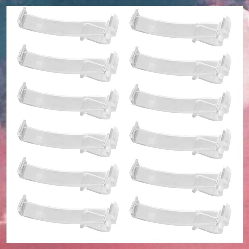 2.5 นิ้ว Valance คลิปหน้าต่างคลิปตาบอดพลาสติกใส Valance Retainer Holder ซ่อน Valance Clip(12 ชิ้น)