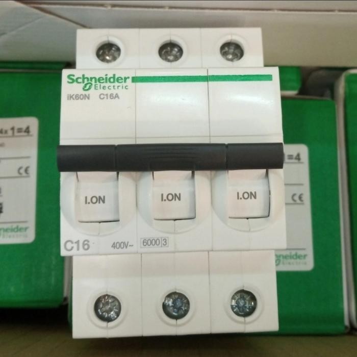 MCB IK60N 3P 6A 10A 16A 20A 6KA SCHNEIDER - 6A