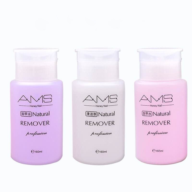 น้ำยาล้างเล็บ น้ำยาล้างฝุ่น AMS อะซิโตน 160ml. ล้างสีเจล