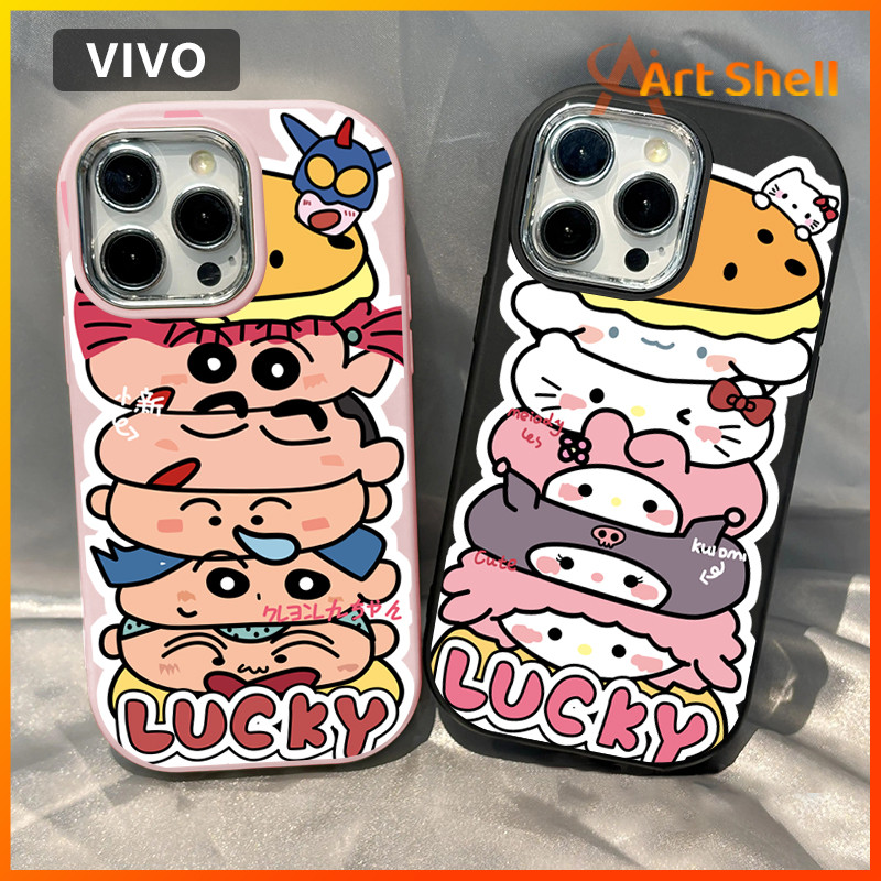 CASE Burger multi-Layerสัตว์น่ารักสําหรับVIVO Y17 Y12 Y15 Y11 Y17s Y28 Y20 Y20i Y20s Y12s Y50 Y30 Y3