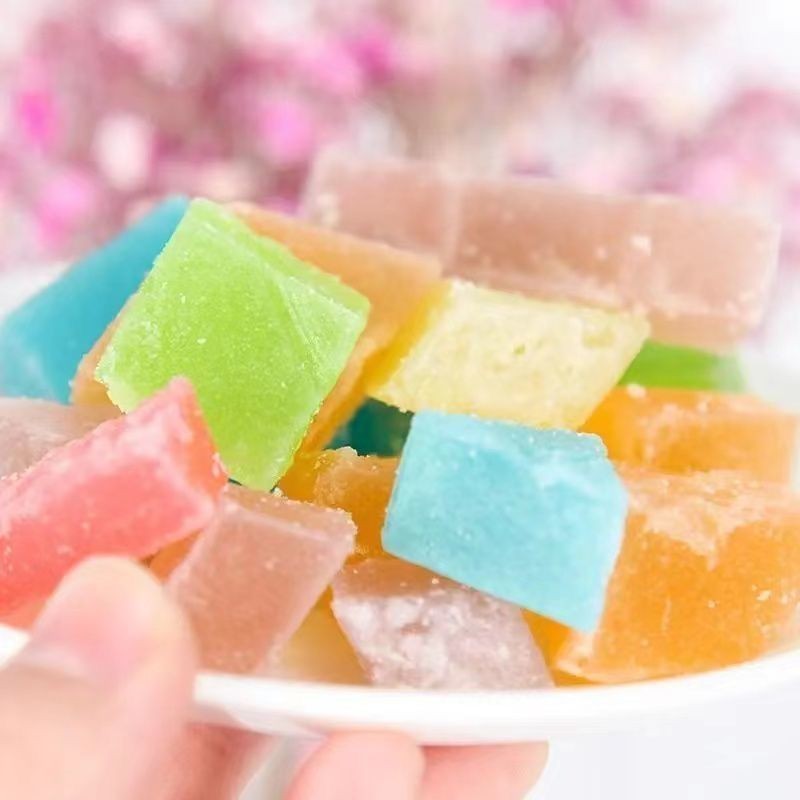 Amber Candy Influencer Girl Heart Gift Chew Voice Control คริสตัลเพชรรสผลไม้ Candy อัญมณี Candy Fres