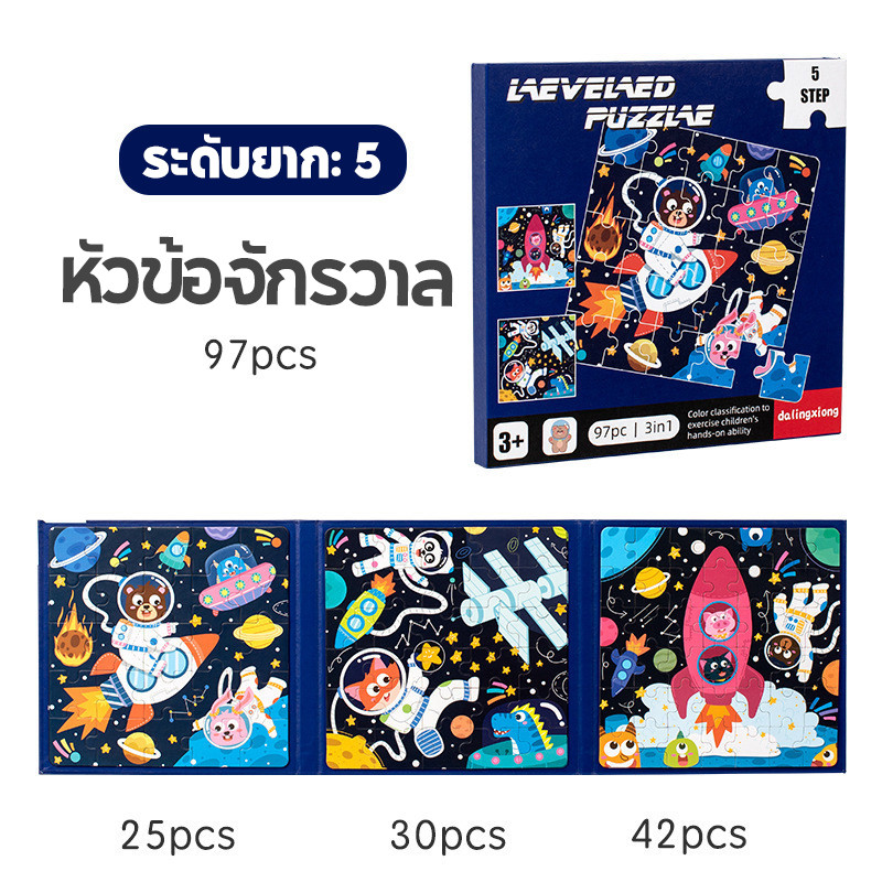 🧩🧲 จิ๊กซอแมกเนต puzzles สำหรับเด็ก, หนังสือจิ๊กซอ ของเล่น, ของเล่นเสริมพัฒนาการ, Education toy - รูปที่ 5