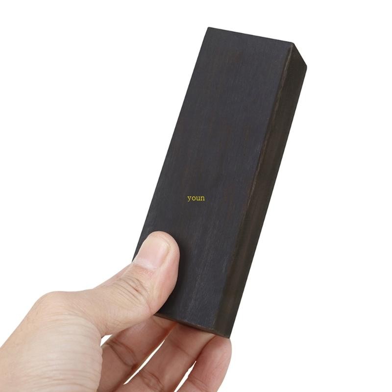 Youn สีดํา Ebony Block Lumber กีตาร์วัสดุ Timber Handle Plate สําหรับเครื่องดนตรีหัตถกรรม DIY เครื่องมือเปล่า