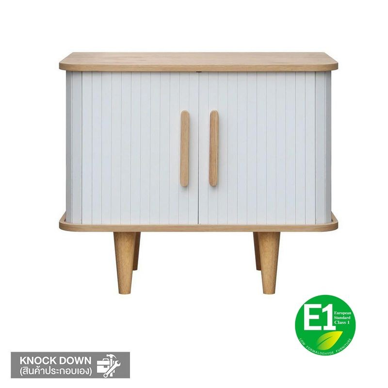 MOOVE ตู้ข้างเตียง E1 บานเลื่อน 60x40x45 สีขาว