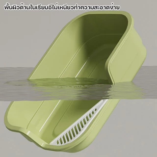 AimayaPet กระบะทรายแมว กล่องทรายกึ่งเปิด พื้นที่มากมาย 60cm ห้องน้ำแมวใหญ่