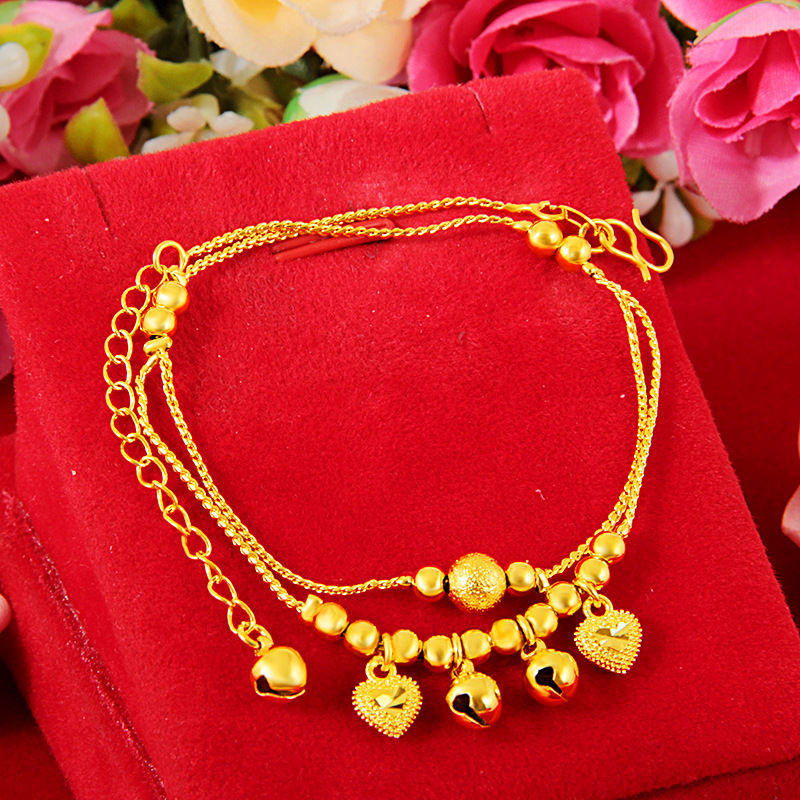 สร้อยข้อเท้าพู่คลาสสิค ออกแบบสองชั้น สำหรับผู้หญิง ดีไซน์แฟชั่น - รูปที่ 3