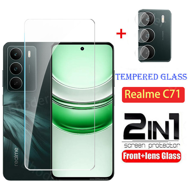 กระจกนิรภัยสําหรับRealme C71 C73 4G 5G 2025 ป้องกันหน้าจอสําหรับRealmeC71 RealmeC73 C 71 RMX5303 เลน