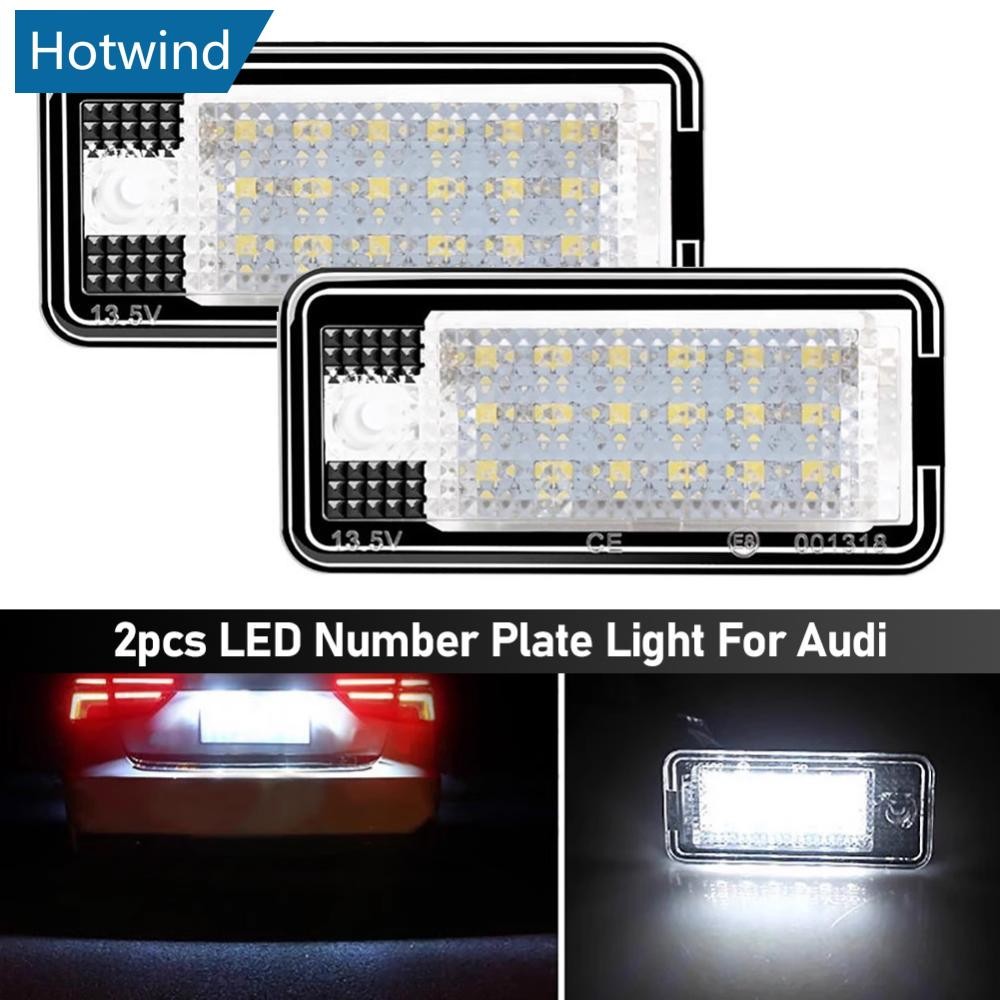 HW 2 ชิ้น DC 12 โวลต์รถจํานวนป้ายทะเบียนโคมไฟไม่มีข้อผิดพลาด Canbus สีขาวสําหรับ Audi A3 S3 A4 S4 A6