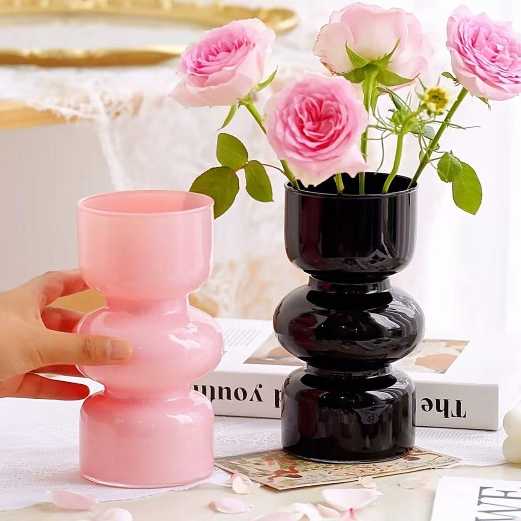 แจกันเรียบง่าย ของแต่งบ้าน พร็อพถ่ายรูป ร้านกาแฟ ร้านอาหาร ของ[พร้อมส่ง] แจกันแก้วสไตล์ฝรั่งเศส French-style glass vase - รูปที่ 5