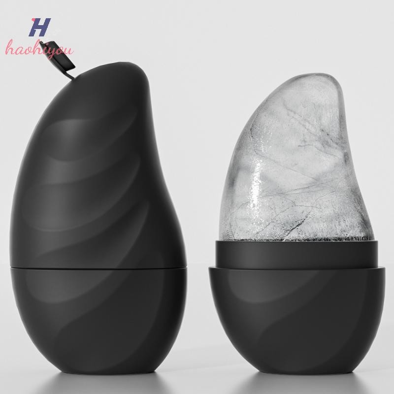 <haohiyou> 1PCS Ice Face Roller Face Lifting Contouring เครื่องมือ Mango shape ซิลิโคนแม่พิมพ์น้ําแข็ง Eye Facial Massager ความงาม Skin Care เครื่องมือ