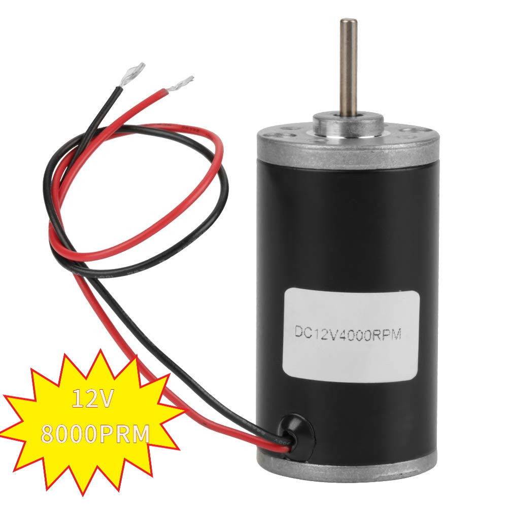 12V มอเตอร์ DC ความเร็วสูง 31ZY3500–8000RPM มอเตอร์แม่เหล็กถาวร Bi-Directional CW/CCW Electric Motor