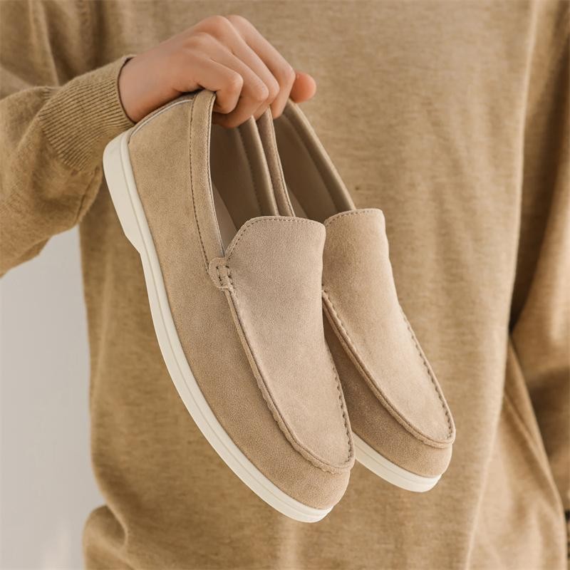 รองเท้าหนังกลับ ทรง Loafers หนังแท้ ทรงสวยหรูหรา วัสดุคุณภาพ