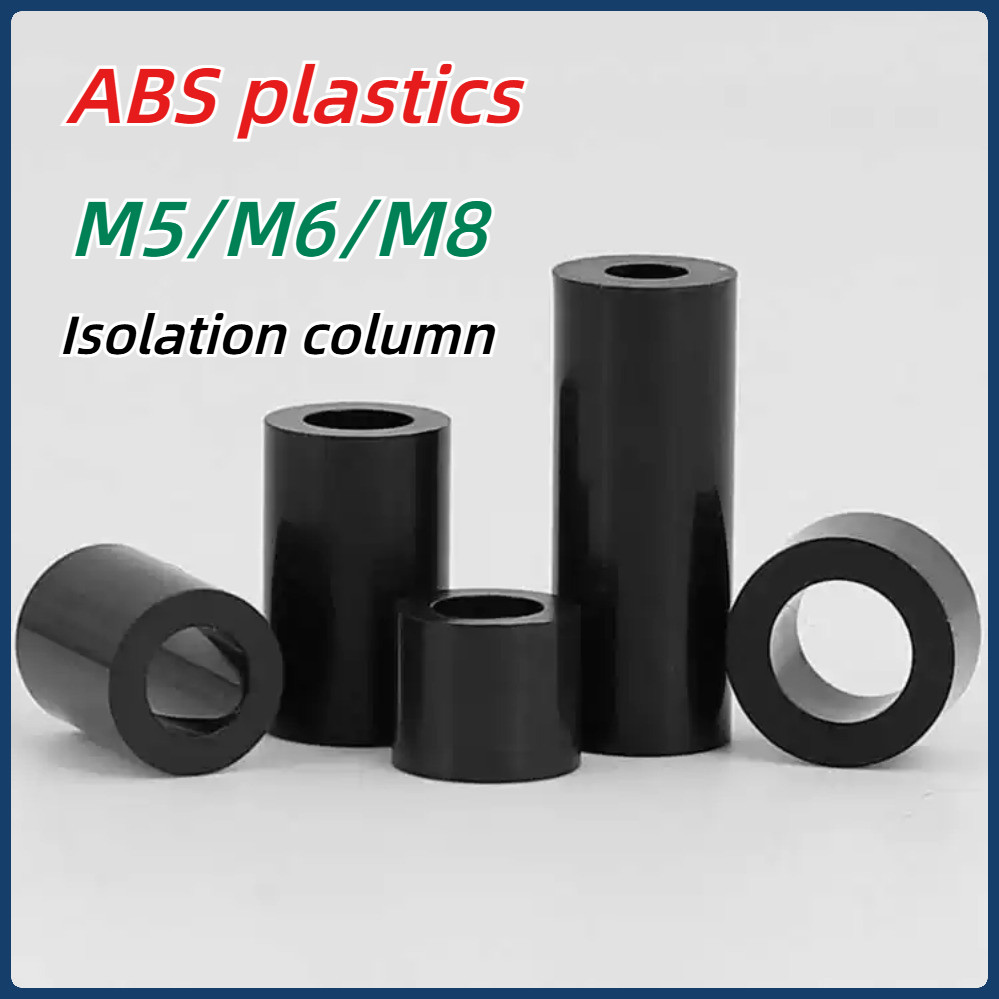 [mx] คอลัมน์แยกพลาสติก ABS สีดํา M5/M6/M8 คอลัมน์ตรงพลาสติก ABS แขนฉนวนกันความร้อนคอลัมน์แยก