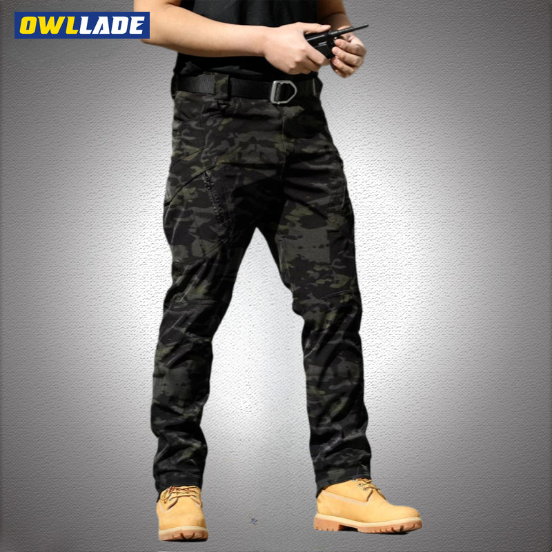 OWLLADE กางเกงคาร์โก้ยุทธวิธีสำหรับผู้ชาย IX9Stretch in Night A01 2T