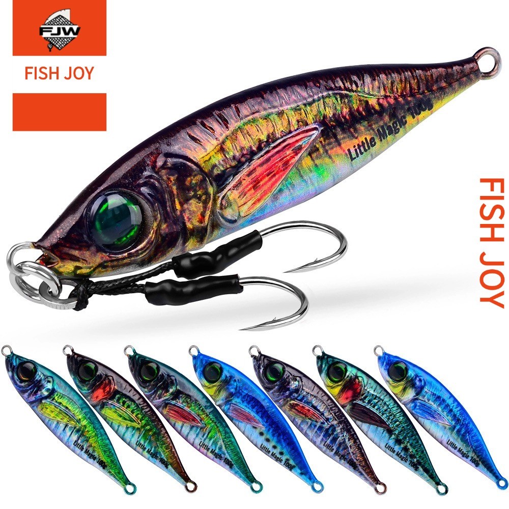 F174 เหยื่อปลอมแผ่นเหล็ก​ สี UV สะท้อนแสง​ ​กระโดดน้ำ 15 องศา​ ​เสียงคลื่นเสียงสูง