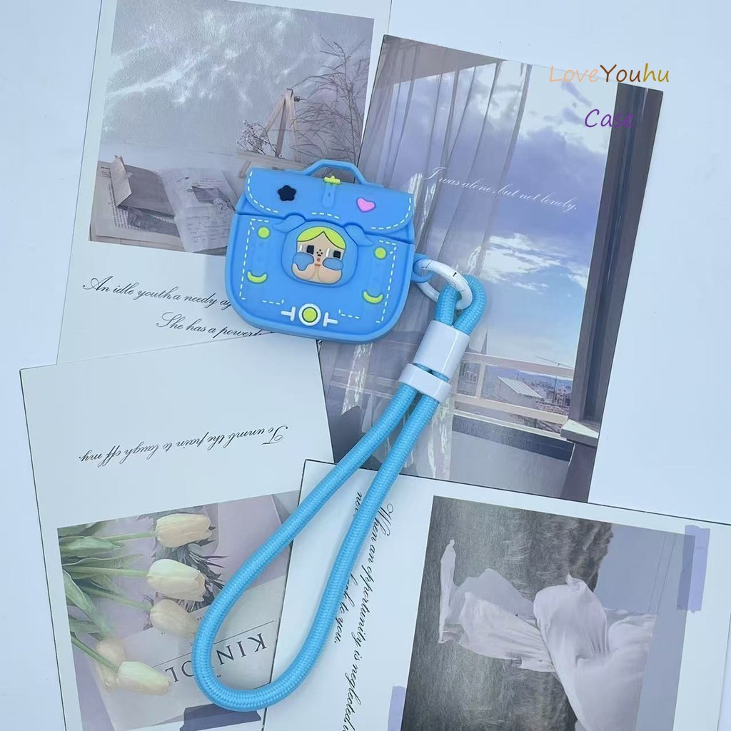 Loveyouhu สําหรับ HOCO EW26 EW43 เคสหูฟังและเชือกคล้องปรับได้ รูปแบบกระเป๋าเอกสารบุคลิกภาพ