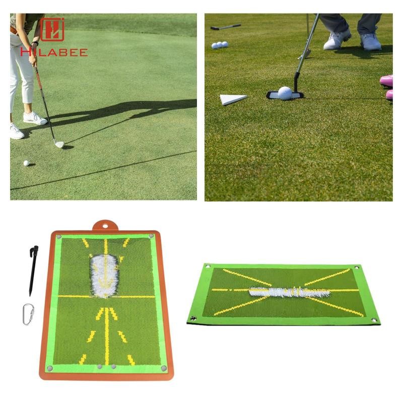 HILABEE Golf Hitting Mat,Golf Batting Mat ปรับปรุงทักษะกอล์ฟ Golf Swing Mat Golf