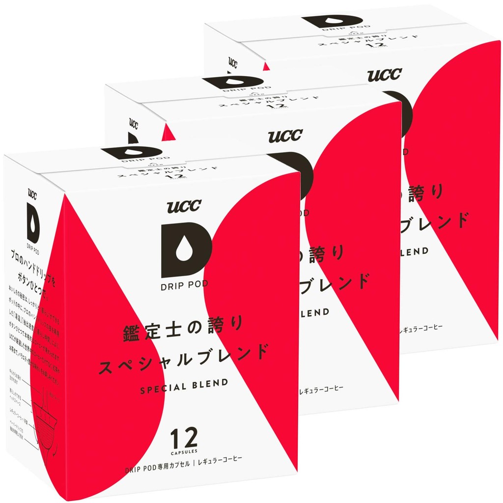 UCC Drip Pod Exclusive Capsule Appraiser's Pride Special Blend 12 Cups 90g x 3 Boxes