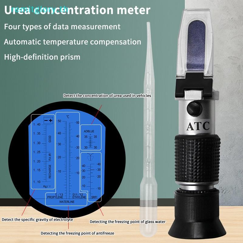 Remitglory มือถือ Glycol Refractometer Antifreeze รถ 1-1.4 แบตเตอรี่ Acid เครื่องยนต์ Coolant เครื่องทดสอบเครื่องมือ Fluid Refractometer Tester ATC TH