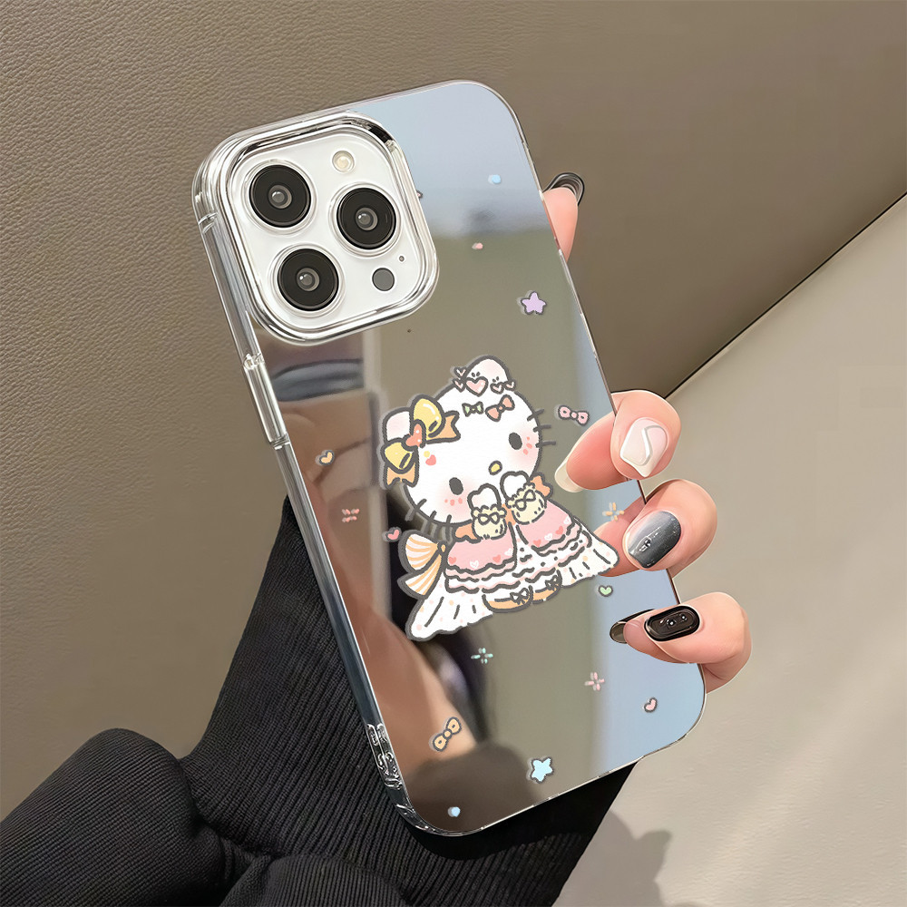 🚚COD🚚 เคสแบบกระจกมิเรอร์ เคส เคสแมว For IPhone16 15 14 13 12 7 8Plus 11Pro 16 Promax XR XS Max เคสไอโฟน11 เคส  Case - รูปที่ 3